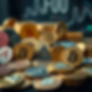 Visual representation of various altcoin symbols