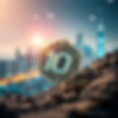 The Future Scope of CC10 Crypto Futuristic concept art representing the potential future of CC10