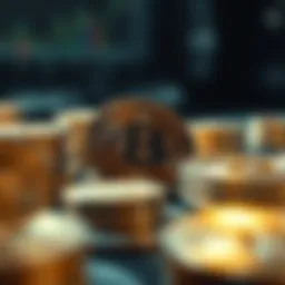 A visual representation of cryptocurrency staking.