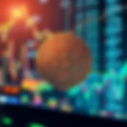 Conceptual representation of cyber coin stock market dynamics