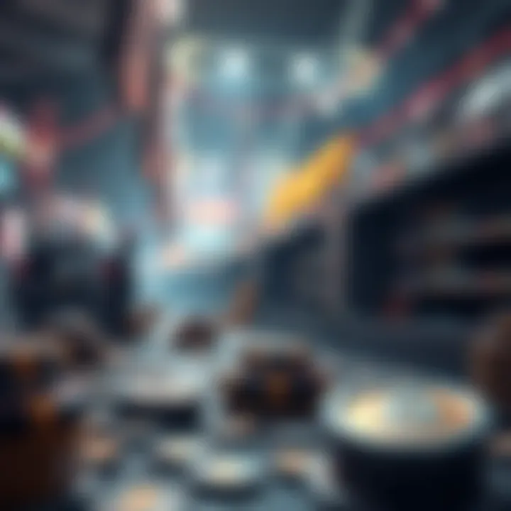 Market Dynamics in the NFT World Conceptual art depicting market speculation in the NFT space