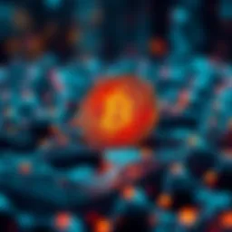 A visual representation of blockchain technology supporting NFTs