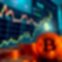 Graph illustrating price trends in cryptocurrency.