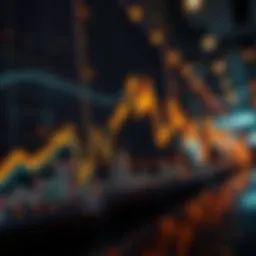 Visual representation of a declining market trend