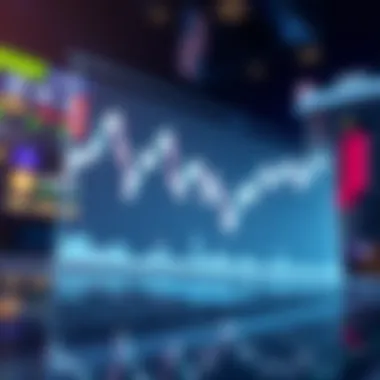 Graph showing market fluctuations in cryptocurrency prices