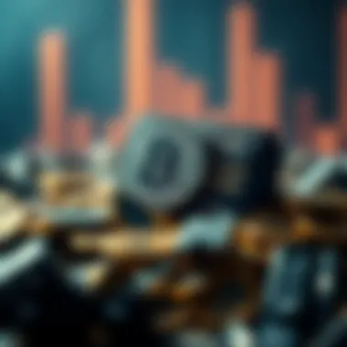 Financial Growth with Cryptocurrency Investments A graphical representation of financial growth through cryptocurrency investments