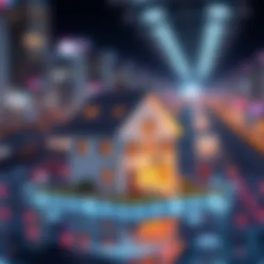 NFTs Transforming Real Estate Ownership A conceptual image of a digital home represented as an NFT on a blockchain